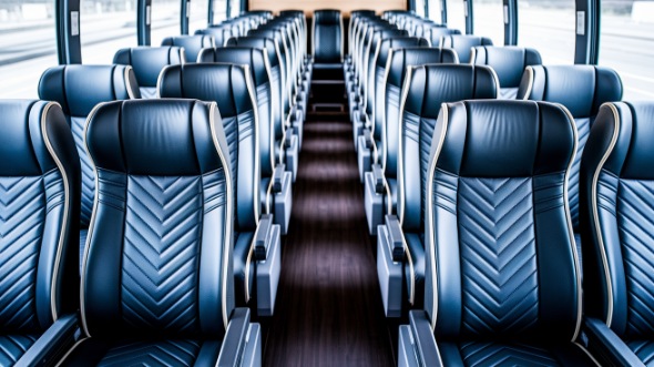 aurora 54 passenger charter bus rental