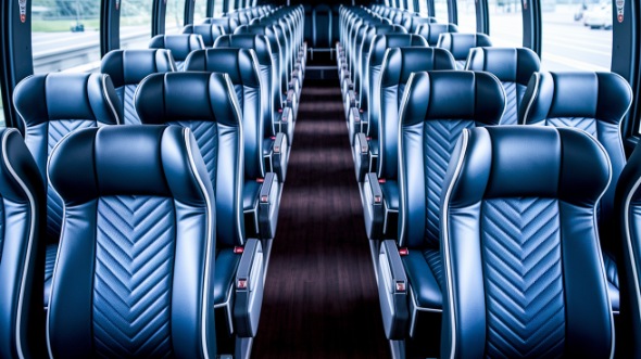 aurora 56 passenger charter bus inside