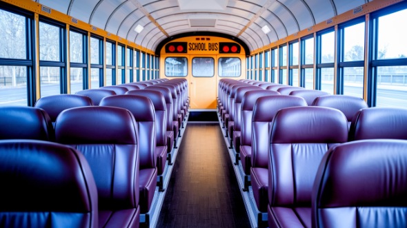aurora school bus rental inside