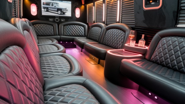 aurora sprinter limo rental inside