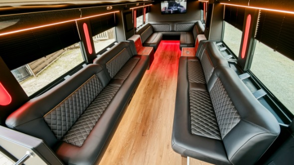 aurora sprinter limo rental interior