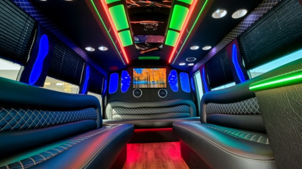 party bus rental interior