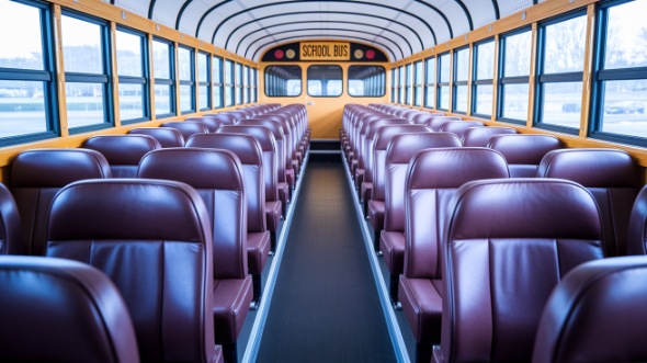 school bus rental interior